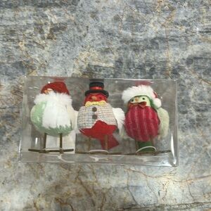 NEW Target Wondershop Mini Featherly Friends Christmas Holiday Birds Set of 3